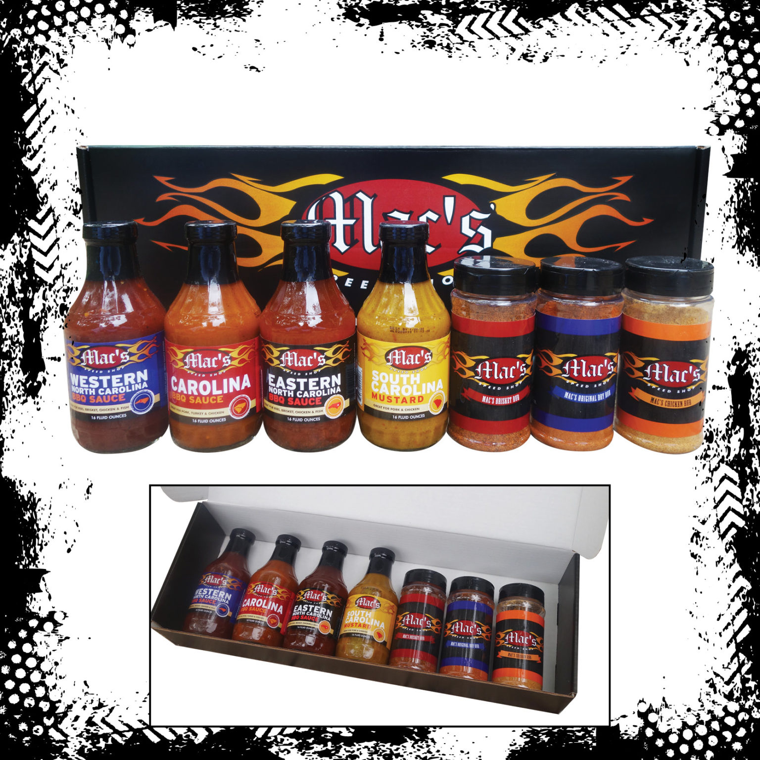 MAC DADDY SAUCE & DRY RUB PACK Macs Speed Shop